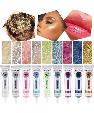 Holographic Glitter Gel for Eyes, Face, Body, Hair & Nails - Waterproof & Long Lasting Shimmer Makeup - 0.7 fl oz (Fairy White 01) - Buy Online on GoSupps.com