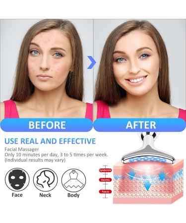 7 Color Anti Wrinkles Face Massager | Anti-Aging Facial Neck Eye Device for Women & Men - White - Buy Online on GoSupps.com