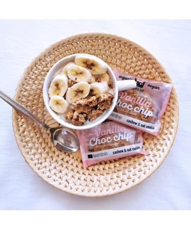 Kookie Cat Vanilla Choc Chip - Individually Wrapped Vegan Cookies Gluten Free Soy Free Bio and Organic Cashew & Oat - 12 x 50g - Buy Online on GoSupps.com