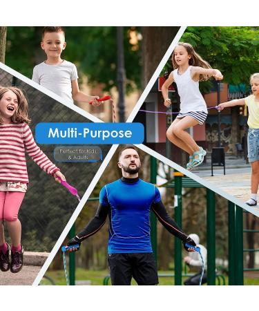 Ram Pro All Purpose Jump Rope Stripe Ropes - 12 Pack, Assorted Colors | For Men, Women, & Kids of Any Skill Level | Ideal for Sports, Outdoors, Fitness, Exercise, Fun & Play - Buy Online on GoSupps.com