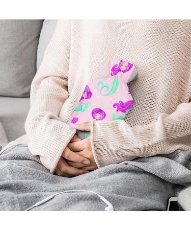 Mermaid Girl Hot Water Bottle with Plush Cover - Bed Warmer for Adults & Kids | 26.5x15.3cm International Shipping - Buy Online on GoSupps.com