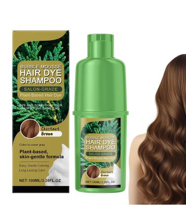 Yjkedfh Plant-based foaming hair color - 100ml hair dye - Gentle coloring shampoo - For holidays and everyday use as well as for costumes parties and performances