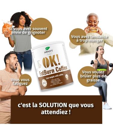 Nature's Finest by Nutrisslim OK! Fatburn Coffee: Powerful Weight Loss Coffee Fat Burner with Guarana L-Carnitine and Elderb - Buy Online on GoSupps.com