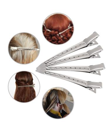 Tancuder 24-Piece Metal Bill Hair Clips - 3.5 Alligator Hairdressing Accessories for DIY - Silver - Buy Online on GoSupps.com