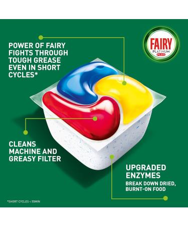 Fairy Platinum Plus Dishwasher Tablets - 42 Bulk Lemon Tablets with Anti-Dull Tech & Rinse Aid - Buy Online on GoSupps.com