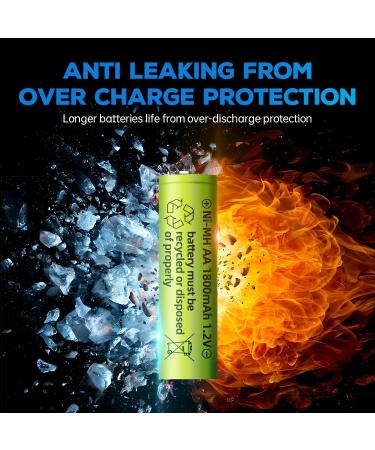 Sea Jump 12PCS 1.2V 1800mAh Ni-MH AA Rechargeable Batteries for Wireless Microphones Electric Toys RC Mice and More - International Shipping Available - Buy Online on GoSupps.com