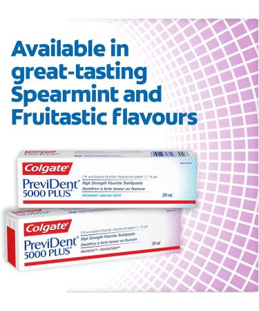 Colgate PreviDent 5000 Plus Care Toothpaste - Fruitastic Fruity Taste - Fluoride Dentifrice for Enamel Protection Sensitive Teeth Relief - Travel Size. 39 mL Mint 39 ml (Pack of 1) - Buy Online on GoSupps.com