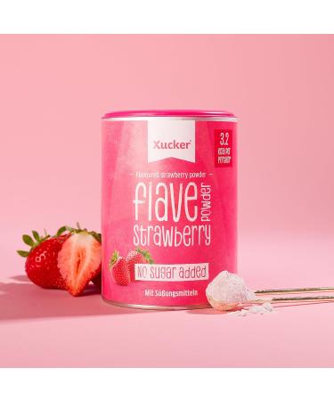 Xucker Flave Powder Strawberry 120g - Sugar-Free Strawberry Flavor Powder for Food & Drinks | Natural Enjoyment Without Aspartame & Sucralose - Buy Online on GoSupps.com