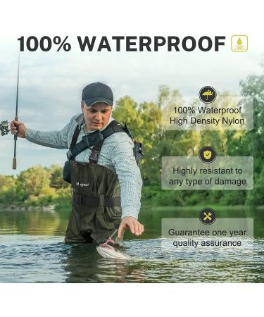 Chest Waders  Hunting Fishing Waders for Men Women with Boots  Waterproof Bootfoot 70D/210T Nylon Wader for Duck Hunting Fly Fishing  Size 7-Size 14 Green/Camo Army Green 12 - Buy Online on GoSupps.com