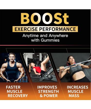 Buy Sugar-Free Creatine Monohydrate Gummies - 5g Chewable Supplement for Men & Women - 180 Orange Gummies (Pack of 2) - International Shipping Available - Buy Online on GoSupps.com