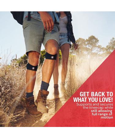 Sleeve Stars Patella Strap Knee Brace for Kids, Youth, Women & Men - Swedish Brand for Arthritis & Tendonitis Support (Black) - Buy Online on GoSupps.com