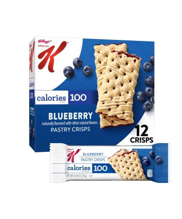 Kellogg's Special K Pastry Crisps, 100 Calorie Snacks, Breakfast Bars, Blueberry, 5.28oz Box (12 Crisps)