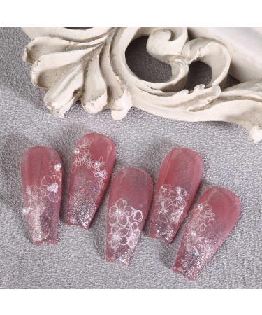 JMEOWIO 9 Sheets Spring White Flower Nail Art Stickers Decals Self-Adhesive Summer Floral Nail Supplies Nail Art Design Decoration Accessories - Buy Online on GoSupps.com