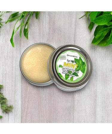 Organic Mint Lip Balm 1 oz Hydrating Mint Essence by OrganHerb - Buy Online on GoSupps.com