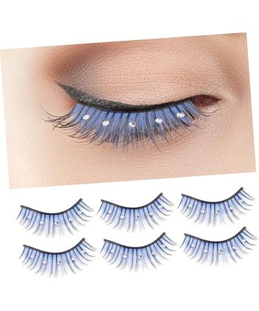 HONMEET 5 Pairs Cosplay Lashes Fake Eyelashes Reusable Black Eyelashes Rhinestone Eyelashes Natural False Eyelashes Soft Light Fake Lash Segmented False Eyelashes 5d False Eyelashes Fiber - Buy Online on GoSupps.com