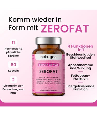 ZEROFAT - Rapid Weight Loss Fat Burners with Carnitine Guarana & Garcinia Cambogia | Detox Solutions for Effective Fat Loss | Shop Internationally - Buy Online on GoSupps.com