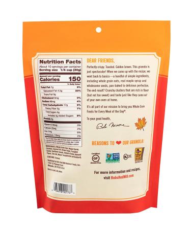 Bob's Red Mill Homestyle Maple Sea Salt Granola 11oz - Pack of 6 - Buy Online on GoSupps.com