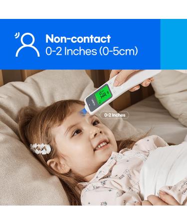 Shop Hubibaby No-Touch Allotment Thermometer - Digital Infrared for Adults & Children | Fever Alarm Fast & Precise - HFS-1000 (White + Hygrometer) | International Shipping Available - Buy Online on GoSupps.com