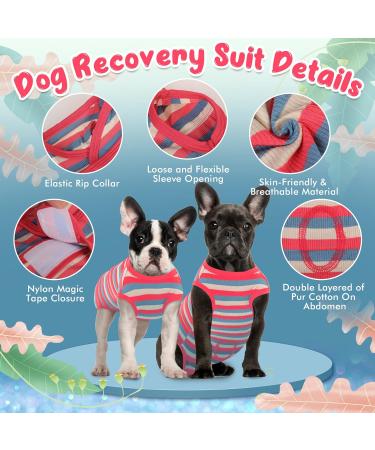 Kuoser After Surgery Dog Body Suit - Breathable Medical Suit for Post-Op Dogs/Cats | Alternative to Ruff XL Red & Blue - Buy Online on GoSupps.com