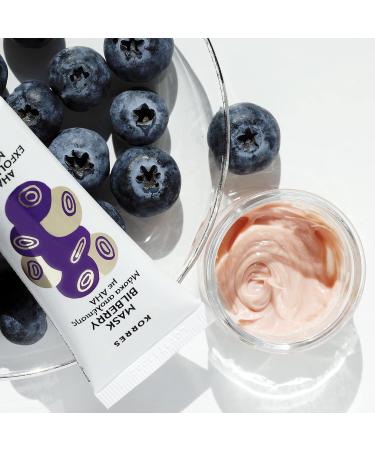 Korres Bilberry Peeling Mask with Enzymes & AHA - 18 ml | Exfoliating Face Mask for Radiant Skin - Buy Online on GoSupps.com