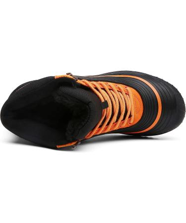 Ulogu Men's Waterproof Fur Lined Snow Boots - Non-Slip Lightweight Winter Shoes (Size 12, Orange) - Buy Online on GoSupps.com
