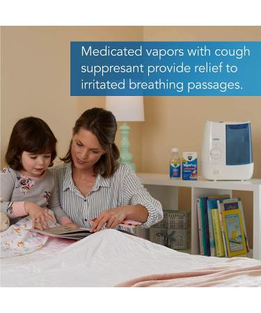 Vicks VapoSteam Medicated Liquid with Camphor 8 Oz - Cough Suppressant for Vicks Vaporizers and Humidifiers - Buy Online on GoSupps.com