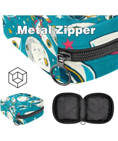 Portable Women's Binding-Up Bags | Menstrual Cup Pocket & Pads | Cute Cartoon Cosmonaut Design for Teenage Girls - Buy Online on GoSupps.com
