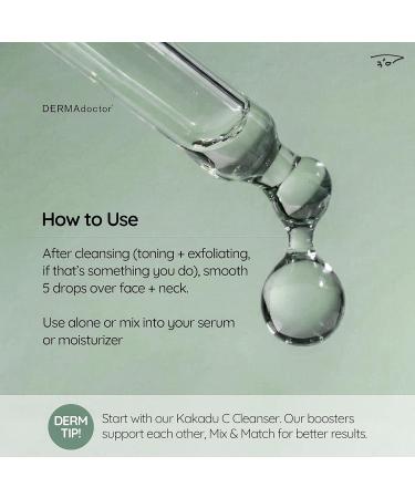 DERMAdoctor 20% Vitamin C Face Serum 0.5 fl oz Cleanser 2.37 fl oz with Caffeine Eye Cream Vitamin E & Ferulic Acid | Kakadu C Anti Aging, Hydrating & Discoloration Correcting Serum Kakadu C Bubdle Pack - Buy Online on GoSupps.com