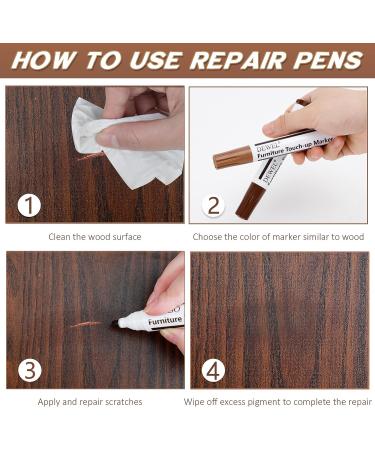 DEWEL Premium Furniture Touch Up Markers  12 Colors Wood Scratch Repair Markers Kit  Perfect Repair Tools for Stains  Wood Floors  Scratches  Tables  Bedposts - Buy Online on GoSupps.com