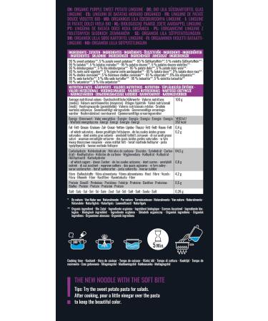  Just Taste Be different Just Button - Pack of 6 Organic Sweet Potato Pasta Bags - Purple Tuccine/Linguine - High Carbohydrate - 84g - Sweet Potato Pasta - Ideal for Athletes - Low in Sugar - Buy Online on GoSupps.com