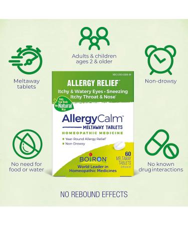 Buy Boiron AllergyCalm Tablets - 240 Count | Relief from Allergies & Hay Fever - Sneezing Runny Nose Itchy Eyes | Bundle Pack of 4 (60ct Boxes) - International Shipping Available - Buy Online on GoSupps.com