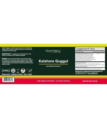 Kaishore Guggul Harmony Nutraceuticals Traditional Ayurveda 120 Vegetarian Capsules - Buy Online on GoSupps.com