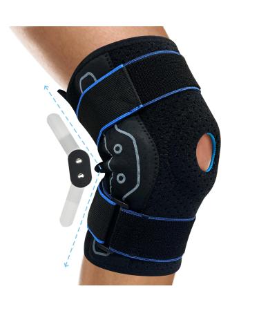 Adjustable Knee Brace for Meniscus Tear or Pain Knee Support with Side Stabilizers for Men and Women (M)