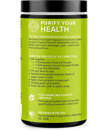 Hardwood Activated Charcoal Powder 1 Quart 10 Ounce - Topical First Aid - Buy Online on GoSupps.com