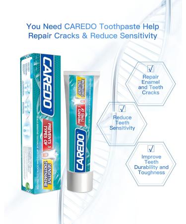 CAREDO Healing Teeth Crack Toothpaste - Repair Cracked Enamel, Cure Sensitivity, Remove Pigment - 100g (Pack of 2) - Buy Online on GoSupps.com
