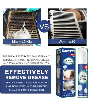 Bubble Cleaner Foam Spray Simple & Powerful Kitchen Degreaser All Purpose Kitchen Bubble Cleaner Limescale Remover Strong Stain Removing Fat & Oil Foam Cleaner for Kitchen Oven Stove A-100ML - Buy Online on GoSupps.com