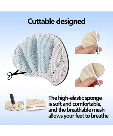 4-Piece Mesh Soft Heel Grips Set for Men & Women - Prevent Rubbing, Blisters, and Slip Outs - Reusable Heel Cushions in Black & Grey - Buy Online on GoSupps.com