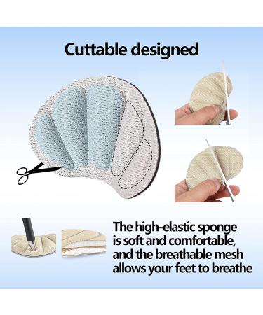 Breathable Mesh Heel Grips - 4 Pieces Set for Men & Women | Anti-Slip Cushions for Loose, Large Shoes | Prevent Rubbing, Blisters & Slipping Out | Self-Adhesive Heel Protectors in Black & Beige - Buy Online on GoSupps.com