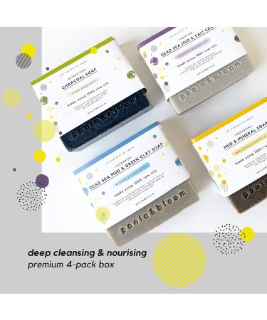Handmade Natural Soap Set with Sisal Bag - 4 Shower Soaps for Men | Personal Hygiene & Care - Buy Online on GoSupps.com