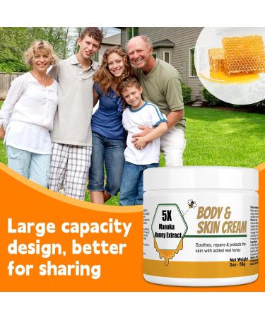 Max Strength Organic Manuka Honey Cream Ointment - Soothing Relief for Dry Skin Eczema Rash & Irritation - 2 Fl Oz (Pack of 6) - International Shipping Available - Buy Online on GoSupps.com
