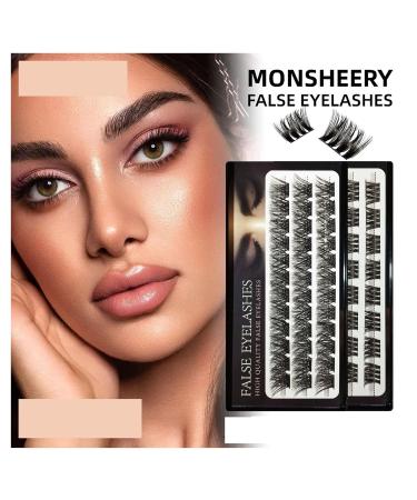 Shop Reusable Thick Natural False Eyelashes - 07 Styles 3 Rows 8mm Cluster Segmented - Buy Online on GoSupps.com