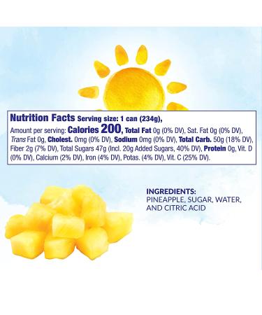 Dole Canned Crushed Pineapple in Heavy Syrup 8.25 Oz - Pack of 12 - Buy Online on GoSupps.com