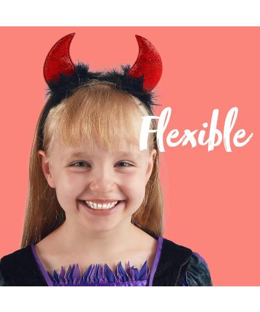 Spooktacular Creations Halloween Devil Horns Headband Demon Horns Headwear Red Devil Horns Red Devil Costume Accessories for Kids Women Men Halloween Costume Cosplay Party Halloween Party Favors - Buy Online on GoSupps.com