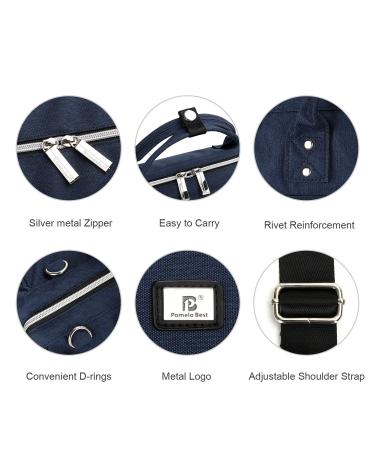 Pomelo Best Diaper Bag - Waterproof Diaper Pad 2 Stroller Hooks Adjustable Shoulder Strap - Multifunctional Travel Bag in Dark Blue - Buy Online on GoSupps.com