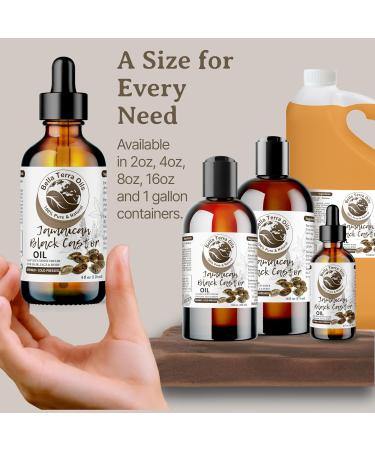 Buy Bella Terra Oils Pure Black Castor Oil - 1 Gallon for Hair & Skin | Fortifying Moisturizing Shine & Hydrate (Pack of 10) - International Shipping Available - Buy Online on GoSupps.com