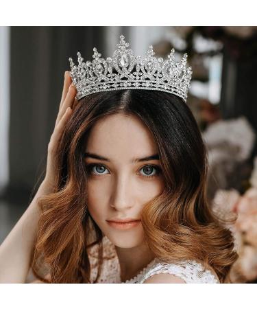 AW BRIDAL Crystal Wedding Tiara Crown - Rhinestone Queen Crown for Women - Silver Bridal Party Hair Accessory - Buy Online on GoSupps.com