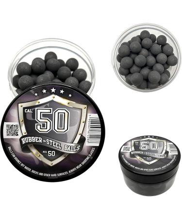 50 Caliber Rubber Steel Balls - Reusable Projectiles for Paintball Self Defense & More Hard Mix Powerballs - Buy Online on GoSupps.com