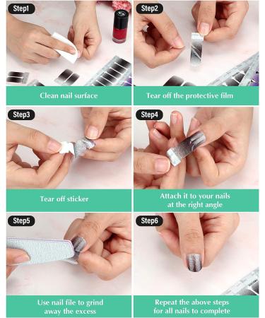 Glitter Gradient Nail Polish Sticker Full Wraps for Women - 20 Sheets | Self-Adhesive Nail Decals with File for Manicure Decorations - Buy Online on GoSupps.com
