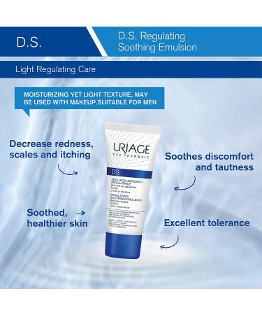 Uriage DS Regulating Soothing Emulsion - Fragrance-Free, 1.35 fl oz (40 ml) | Soothes & Regulates Skin - Buy Online on GoSupps.com