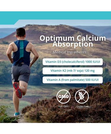TRUE PROTOCOLS - Vitamin D-K2 Balance - Vitamin D3 (1000 IU) + Vitamin K2 MK7 (120 mcg) + Vitamin A (500 IU) - 240 Bioavailable Softgels For Strong Bones & Improved Muscle Function - 100% Non-GMO D3 K2 A Supplement 240 count (Pack of 1) 240.0 - Buy Online on GoSupps.com